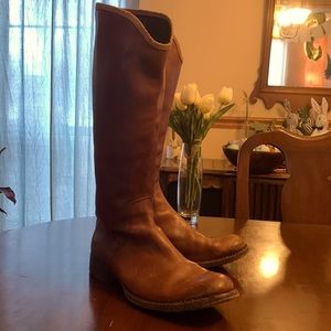 MOMA Rustic Brown Leather Handmade Boots. Worn-in and ready to ride.